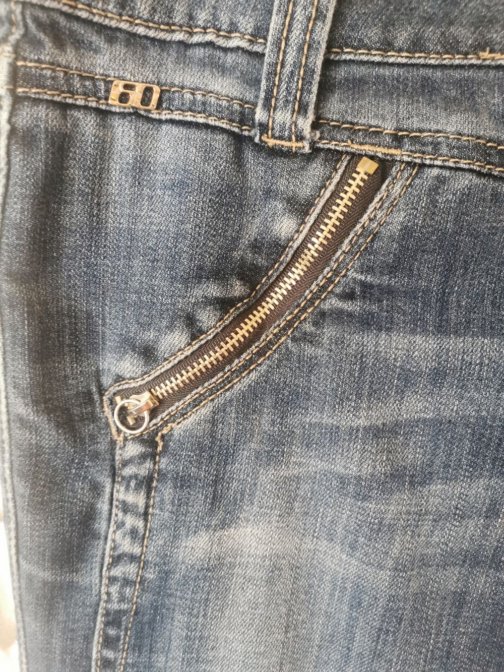 Vintage Miss Sixty Radio Low Rise Skinny Jeans Zipper Pocket Detail Wash Size 28